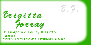 brigitta forray business card